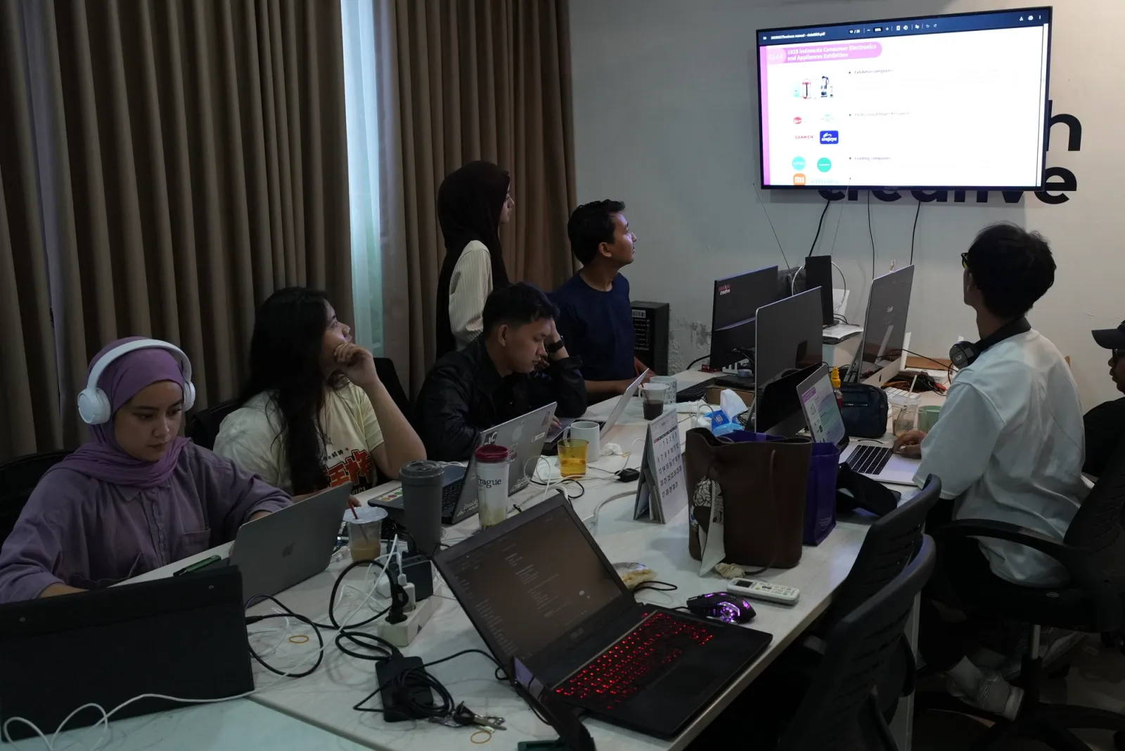 Backslash team collaborating